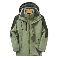 Oversize Men's Winter Inner Fleece Waterproof Jacket Men Outdoor Windbreaker Hiking Camping Skiing Rain Thick Thermal Coat 8XL 1