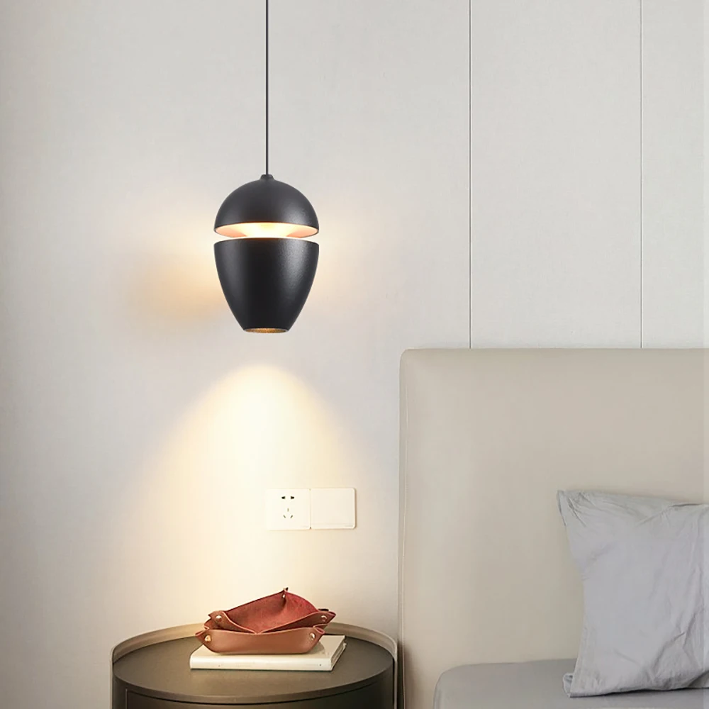 

Creative bedroom bedside light coffee shop pendant light new modern lifting living room restaurant small ceiling light