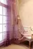 1PC Princess Style Purple Elegant Transparent Bedroom Balconies Thickened Window Curtains Living Room Bay Windows Embroidered 1