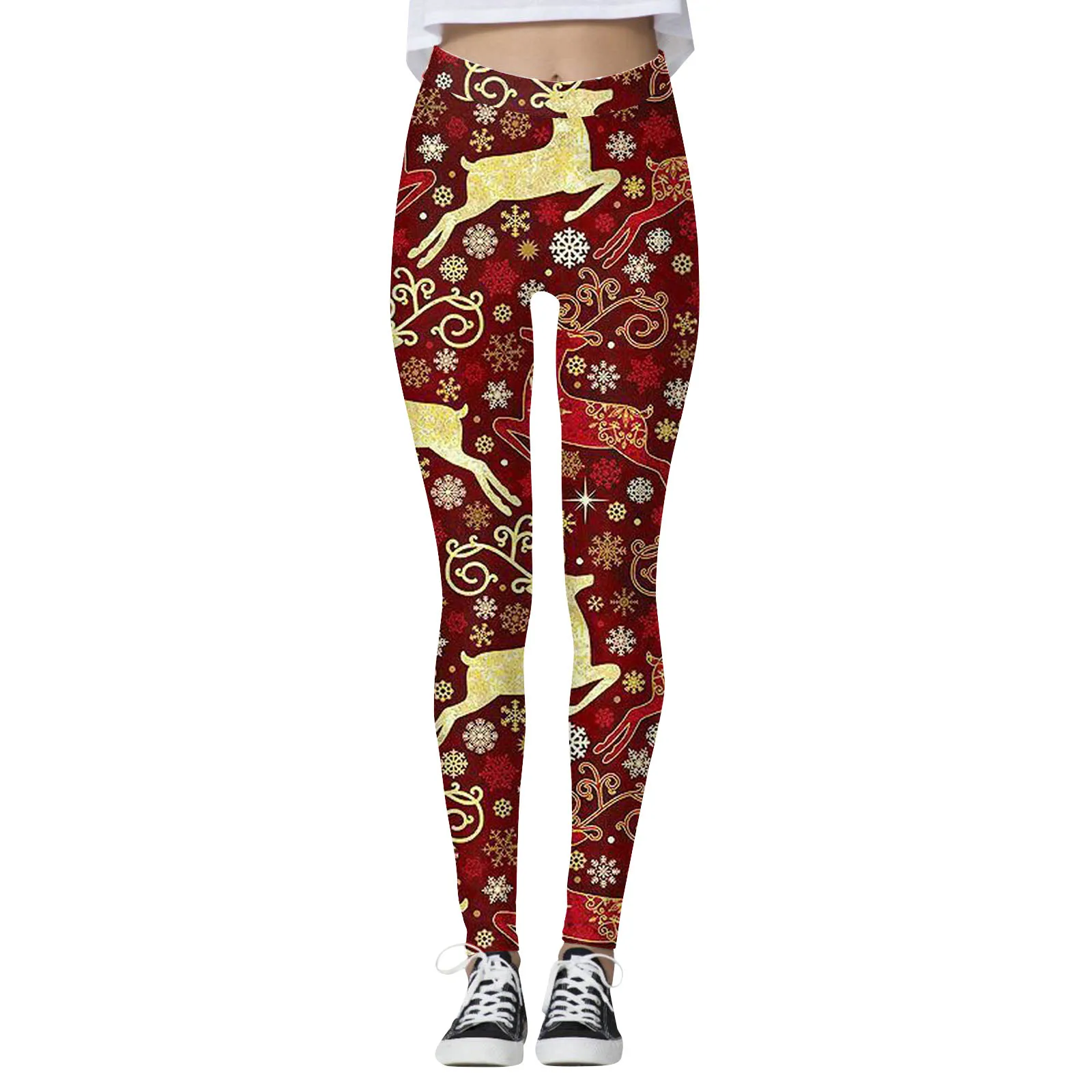 

Women Custom Christmas Printed Pants Custom Leggings For Leggings Running Christmas Santa Party Snowman Womens Star Leggings