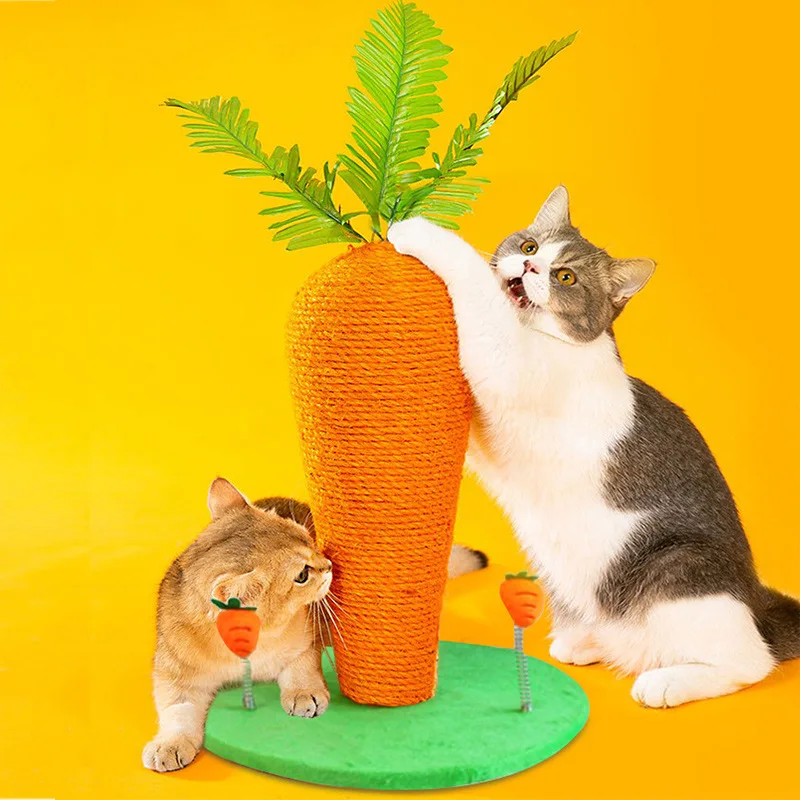 Cat Scratcher Tree Tower Cats Scratching Tree Cute Carrot Climbing Post