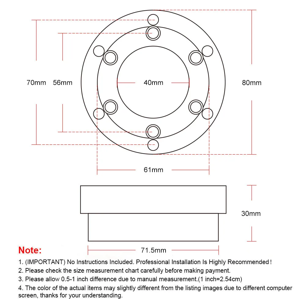 For Logitech G29 G920 G923 13/14inch Steering Wheel Adapter Plate 70mm PCD  Racing car game Modification - AliExpress