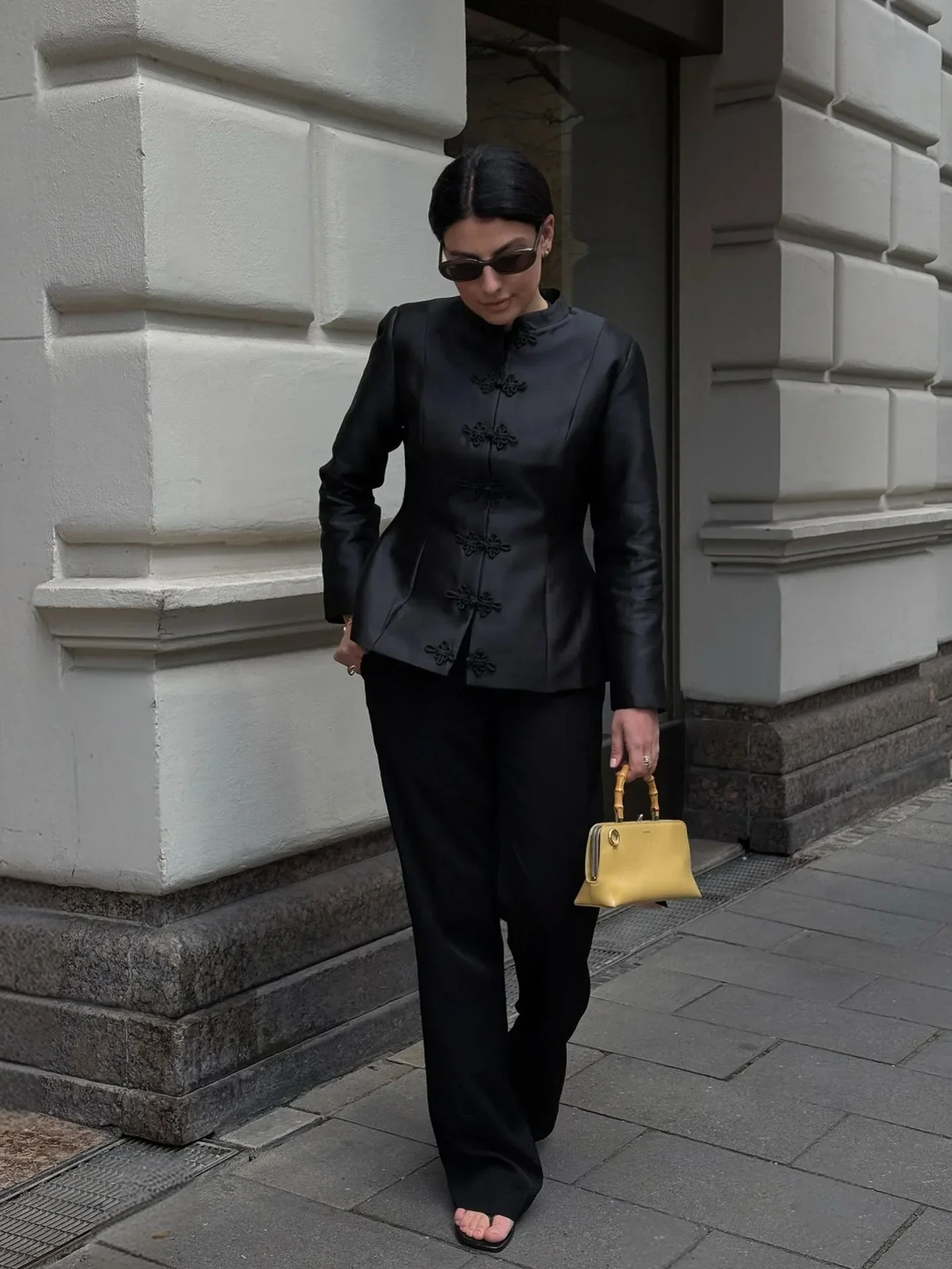 Elegant Satin Coat – Women's Satin Jacket With Cinched Waist & Button Closure