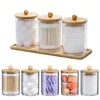 Storage Organizer Holder Canister Apothecary Jars with Lid for Cotton Rounds Acrylic Cosmetic Candy Snacks Desktop Storage Box 1