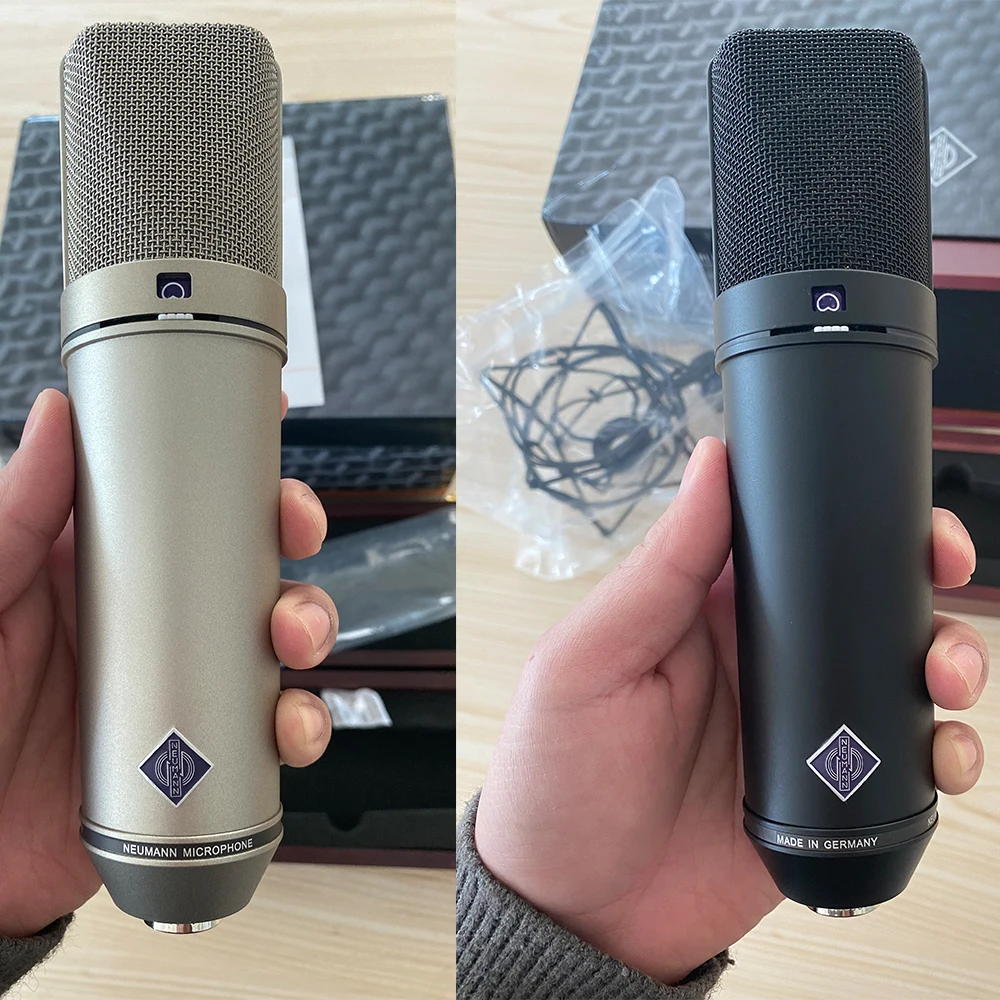 U87AI studio microphone U87AI U67 M149 TLM103 TLM107 professional condenser mic pc gaming recording micro,u87ai with logo headphones with mic