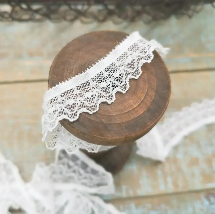 5 מטרים/חבילה רוחב 1.5cm סרט תחרה גמיש לתפירה אומנות קישוט תחרה אביזרים עשויים בעבודת יד DIY תחתונים תחתונים