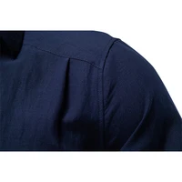 Chemise à manches longues pour homme, style Old Money, texture froissée, taille européenne, décontractée pour le travail, nouvelle arrivée printemps 5