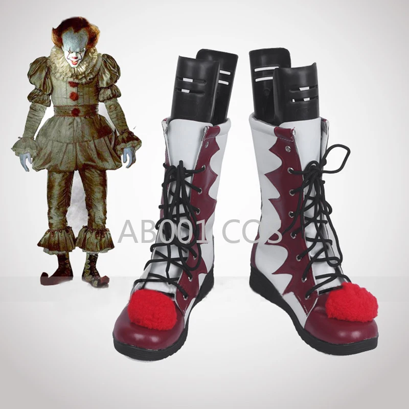 Stephen King'S It Pennywise Shoes Mask Cosplay Scary Clown Boots Uomo Custom Halloween Christmas Cos Accessori Party Use