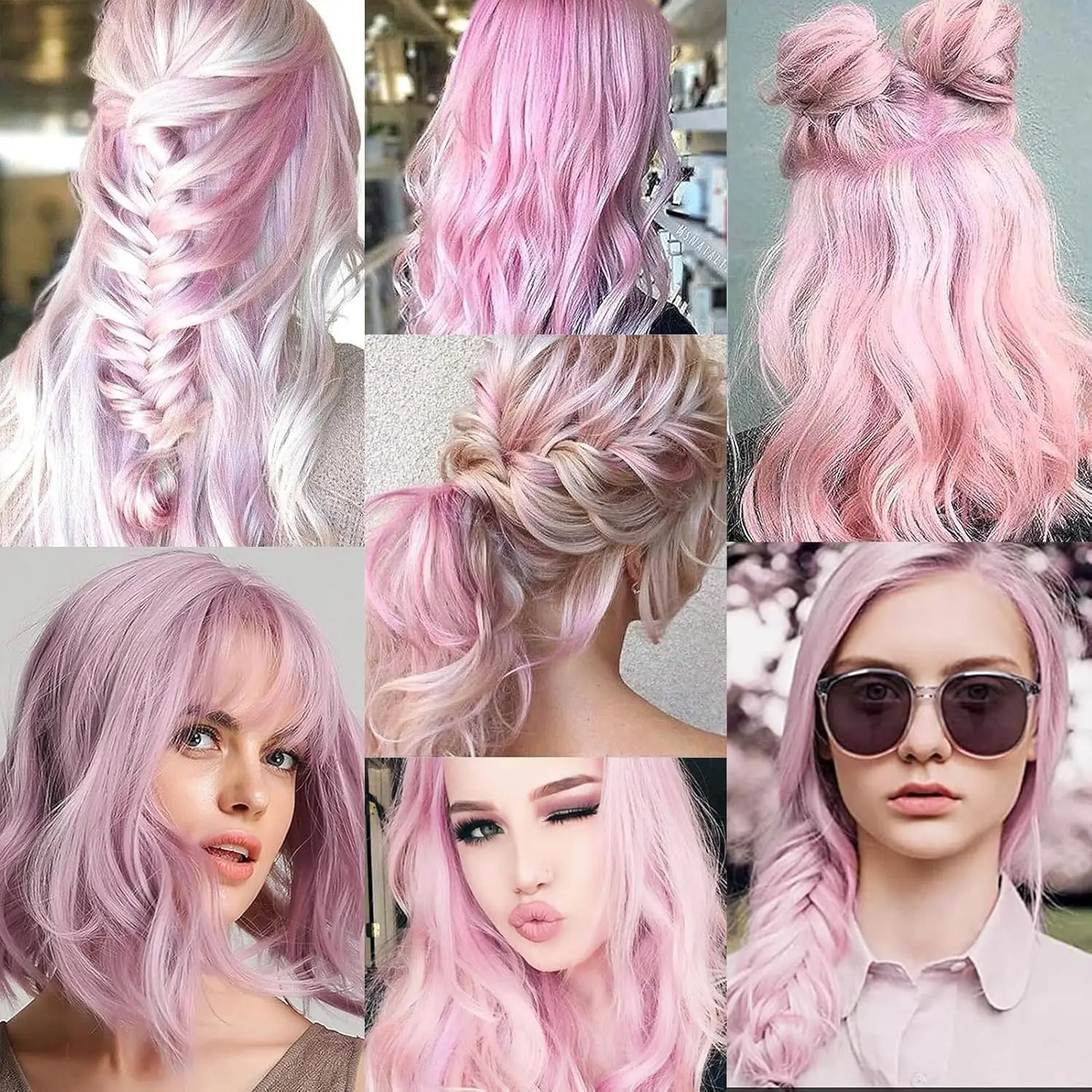 Synthetische 10-teilige Haarverlängerungen, rot und blau, Clip-in-SOlldag, farbige Party-Highlights, gerades Haarteil für Kinder, Mädchen, Frauen – Detail 8