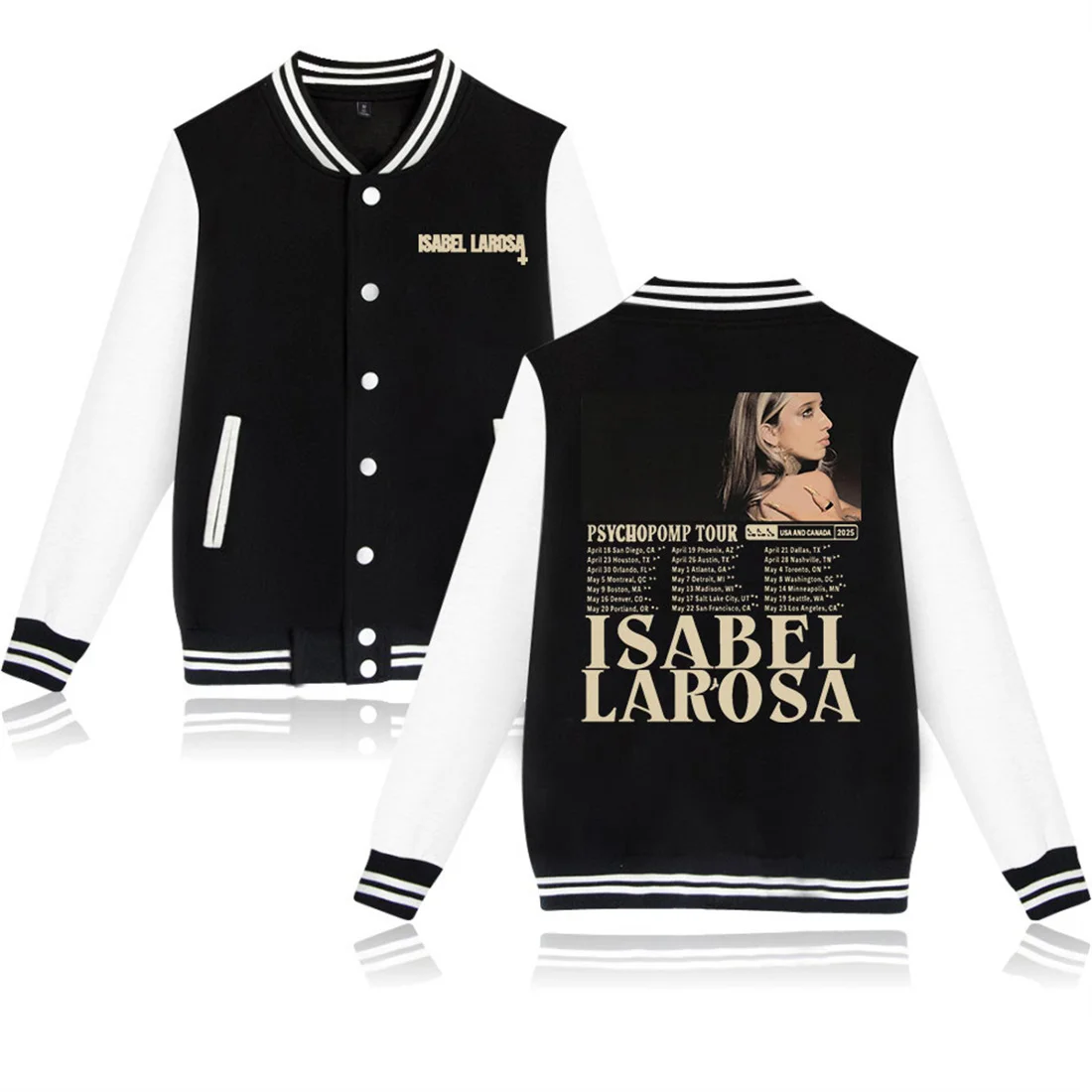 Isabel LaRosa Psychopomp Tour 2025 Jackets Casual Baseball Uniform ...