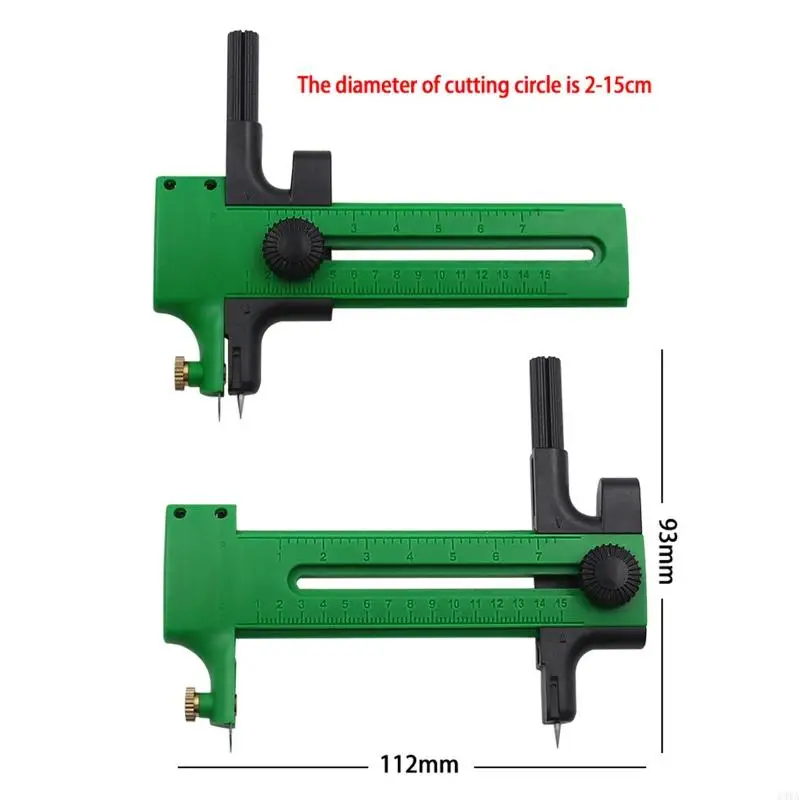 13MA Circle Paper Cutter Circle Cutter Ratchet Handle Non-slip Grip Perfect 2-15cm Circles for Card Making DIY Crafts