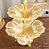 PEANDIM Luxury Portable Fruit Plate European Desktop Tray Wedding Party Cake Stand Home Nuts Sweets Decorative Storage Tray 6