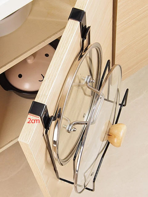 Huji Home Products. HUJI Plates Holder Pots' Pans' Lid Organizer Rack for  Cabinet, Pantry or Kitchen Counter - HJ293