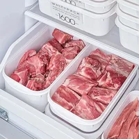 Plastic Covered Fresh-keeping Box Food and Fruit Storage Sealed Freezer Kitchen Organizer Kitchen Storage Container 2