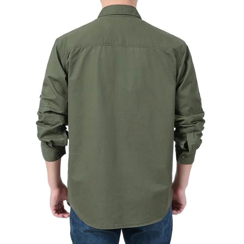 US Tactical Hiking Shirts Men Long Sleeve Cargo Work Shirts Summer Outdoor Quick Dry SWAT Military Combat Hunting Fishing Shirt
