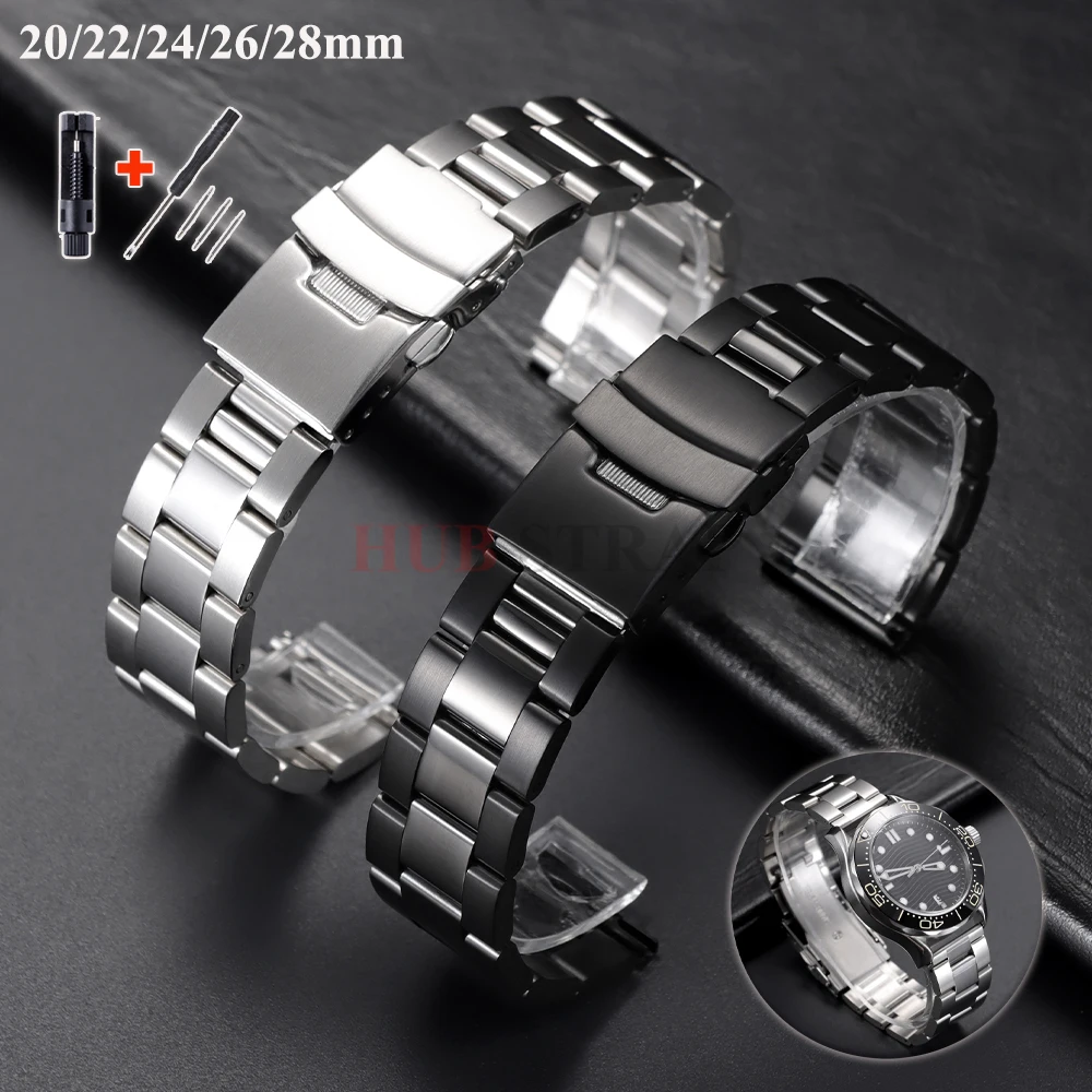Premium Solid Stainless Steel Watch Strap