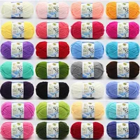 5 Strands Of Milk Cotton Thread Baby Yarn Ball Hat Blanket Doll DIY Crochet Thread Medium Thick Hand Woven Material Bag 1