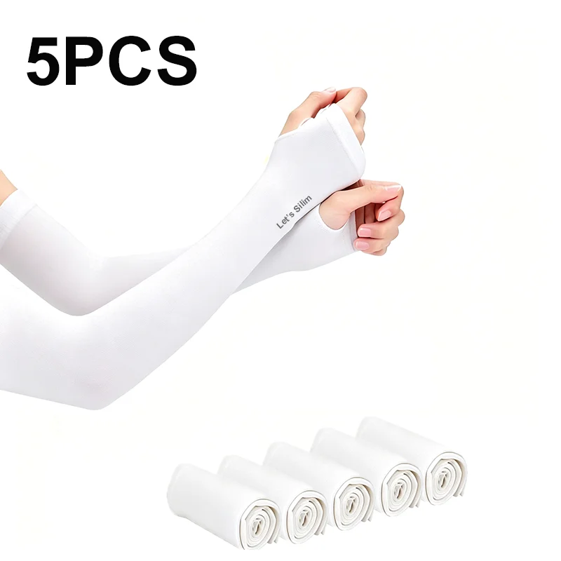 UV Protection Arm Sleeves for Outdoor Sports – Unisex Sun Protection Elbow Sleeves, Pack of 3 or 5