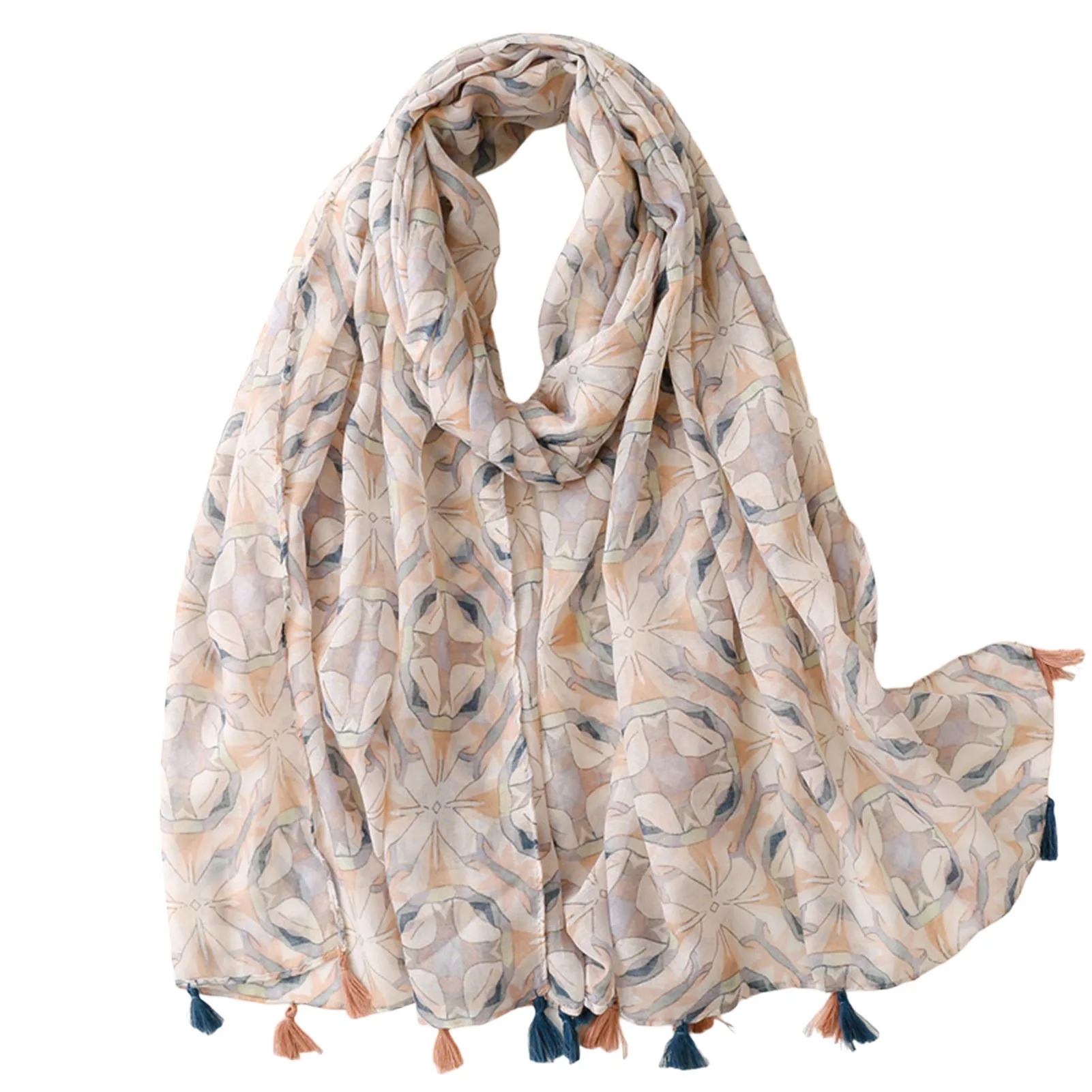 

Women's Elegant Scarves Lightweight Scarves Fringed Shawl Wraps Scarf for Headscarf and Neck