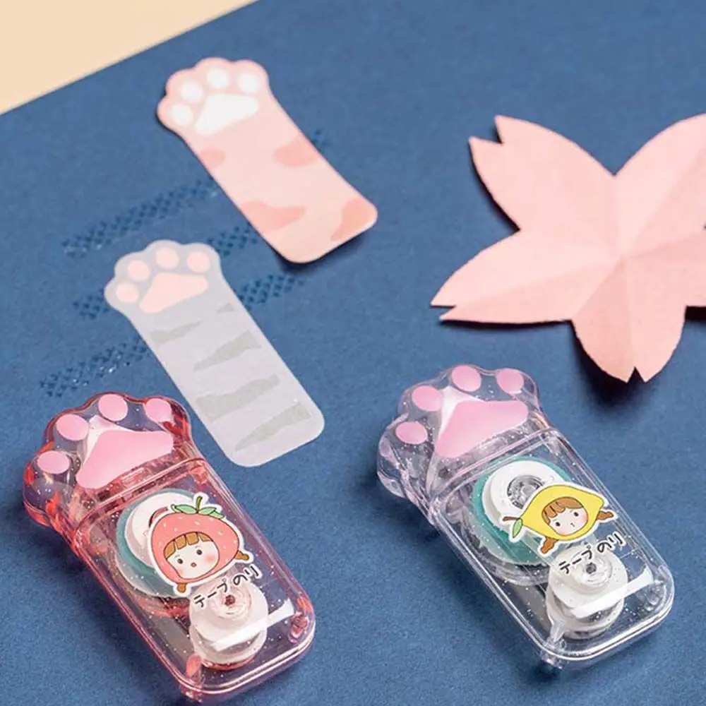 Scrapbooking 데코 러너 롤러 테이프 DIY 공예 양면 테이프 양면 고양이 발톱 접착 종이 테이프 포인팅 접착제 스틱