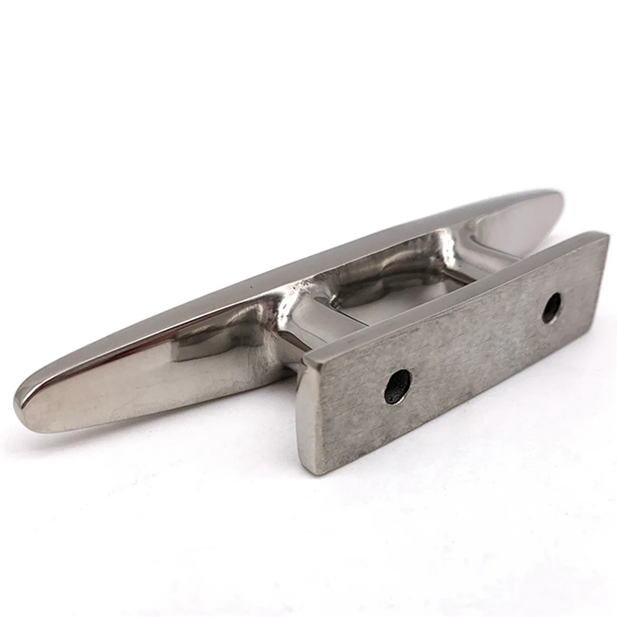 BAAU 4X 316 Stainless Steel Polished Combo Mooring Cleat 2 Hole Hardware Boat Cleats for Marine Boat Deck Rope Tie Yacht