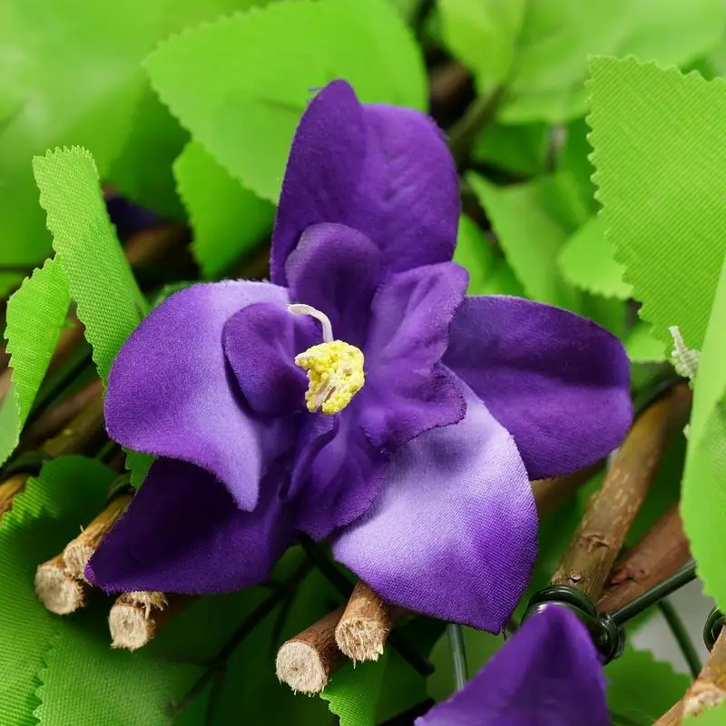 Garden Screening Expanding Trellis Privacy Screen Hedge Artificial Faux Ivy Leaves Wooden Fence For balcony Garden Buildings