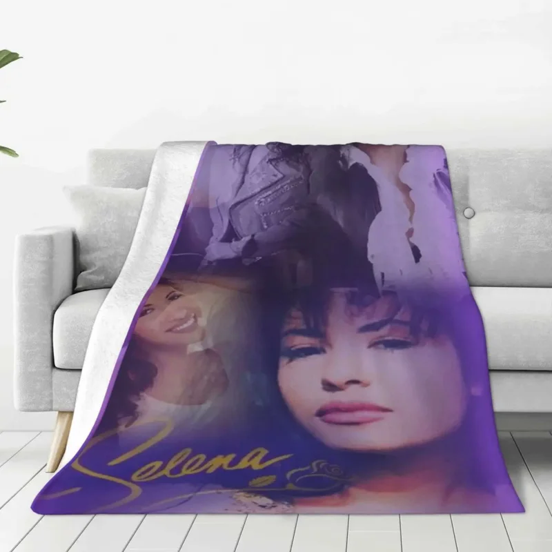 

Selena Quintanilla Sakura Blankets Fleece Decoration Portable Super Warm Throw Blanket for Sofa Car Bedding Throws