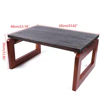 Collapsible Coffee Table Foldable Wood Mid Century Desk Computer Stand Vintage Tea Table for Living Room Furniture Home Decor 2