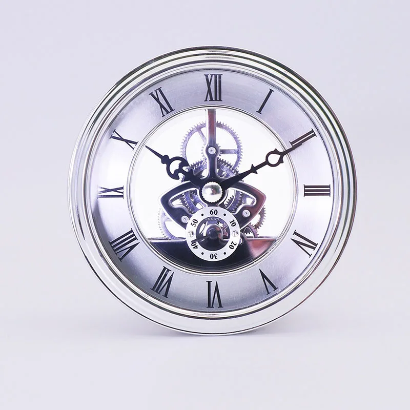 97mm Retro Gold Table Clocks Perspective Clock Gear Movement Hour Floor Wall Home Decor Metal Small Wall Clocks Room Decoration
