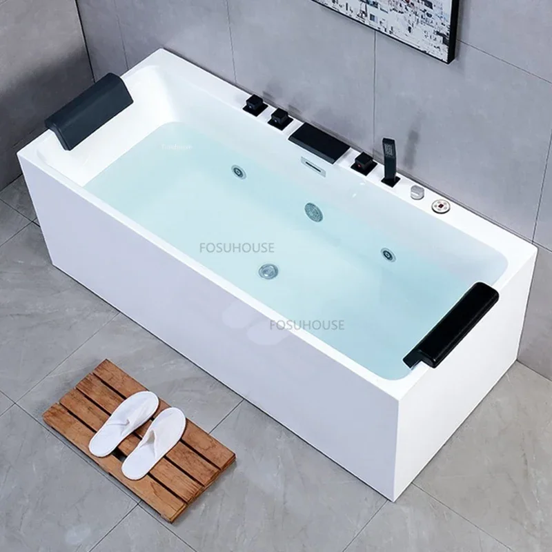 Acrylic Adult Portable Bathtub Bathroom Whirlpool Bathtub Adults Portable Household Small Apartment Creative Massage