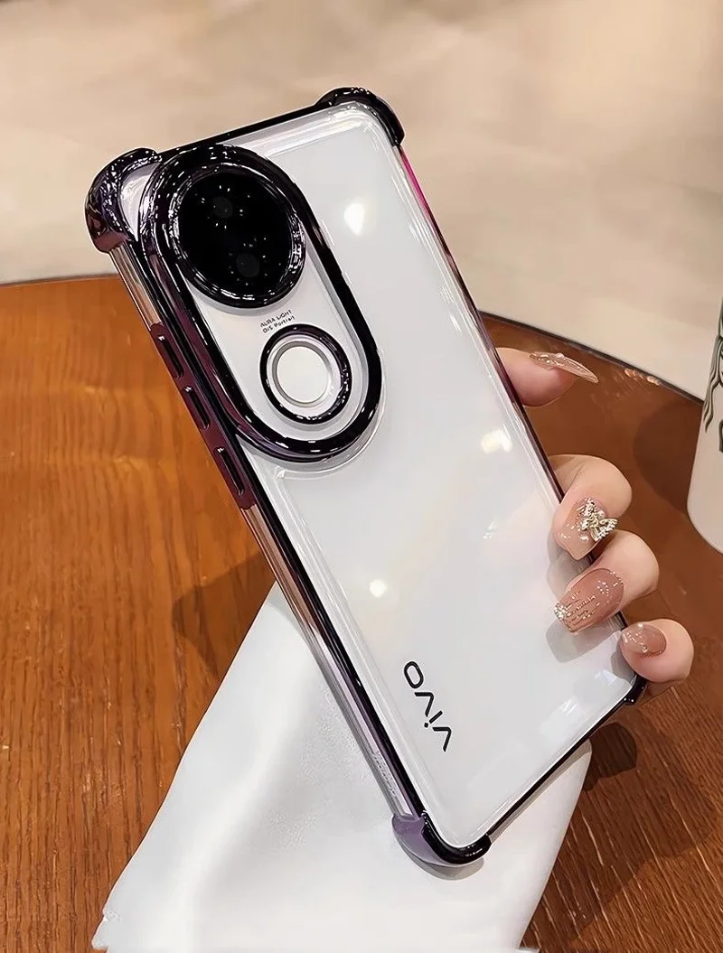 Fall Für Vivo V50 V40 Pro V30 V29 V27 V25 e 5G V50 lite V40 Kamera Schutz Transparent silikon Telefon Abdeckung Stoßfest Stoßstange – Detail 3