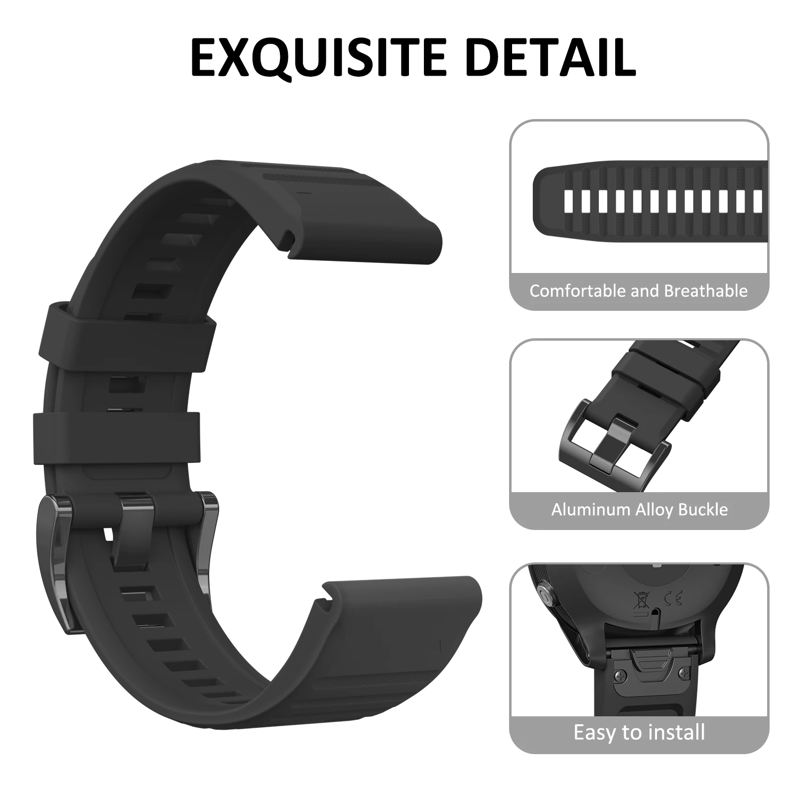 Durable QuickFit Nylon Watch Strap - 26mm/22mm Adjustable Band