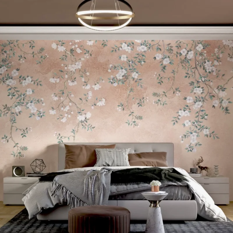 Papier peint mural 3D personnalisé, peint à la main, motif de fleurs et d'oiseaux de magnolia Gonghuabi, nouveau décor mural chinois 1 Papier peint mural 3D personnalisé, peint à la main, motif de fleurs et d'oiseaux de magnolia Gonghuabi, nouveau décor mural chinois 1