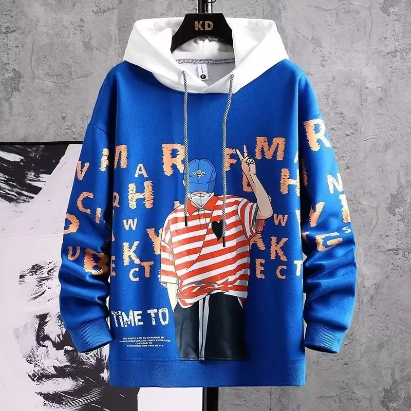 

New Spring Autumn Men's Hoodies Harajuku Fashion Korean Streetwear Sweatshirt Men Casual Men Clothing Print Alphabet Hoodies Men