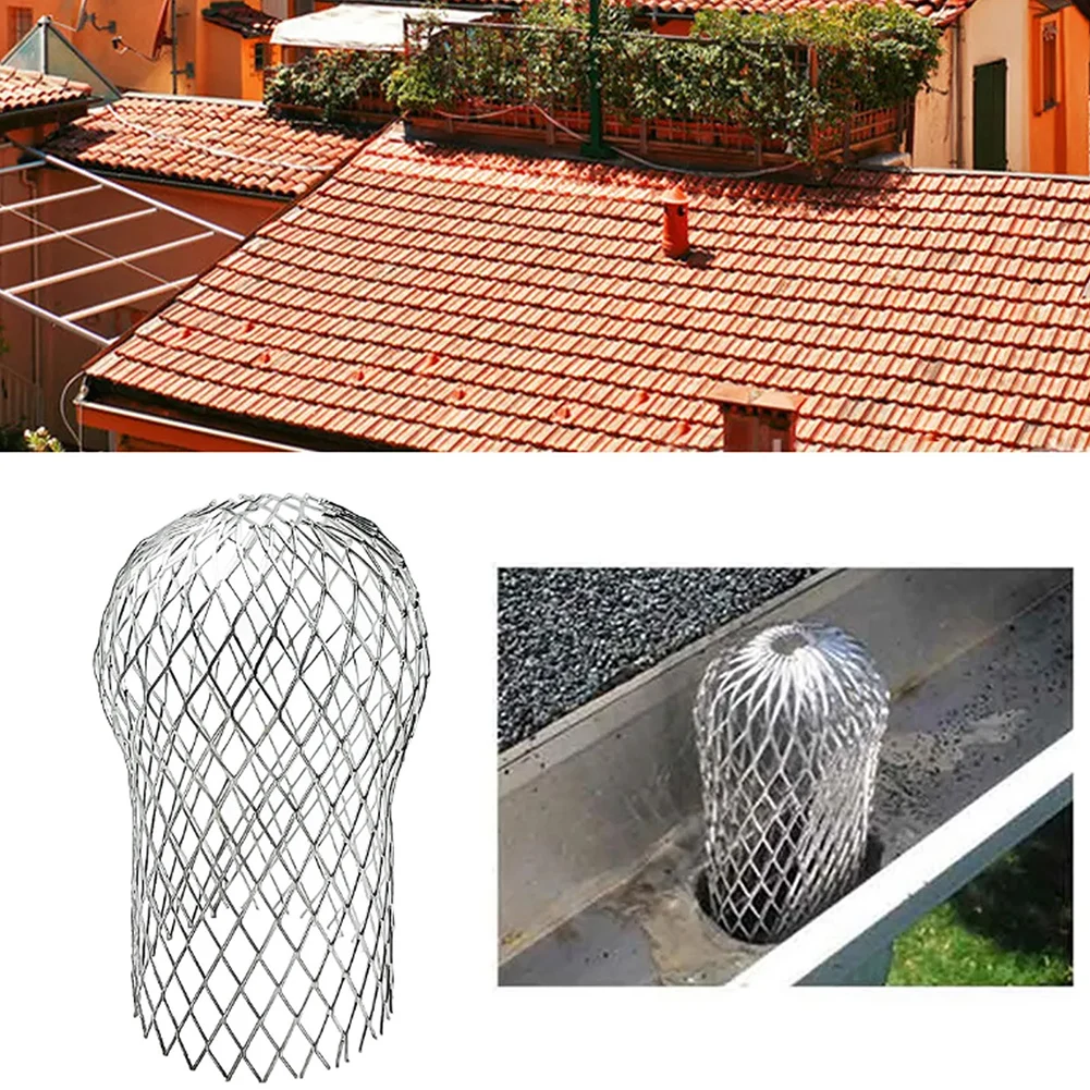 1pcs 17x10cm Rain Gutters Roof Guard Filters Expand Aluminum Filter Strainer Stops Blockage Leaf Drains Debris Drain Net Cover gutter leaf guard