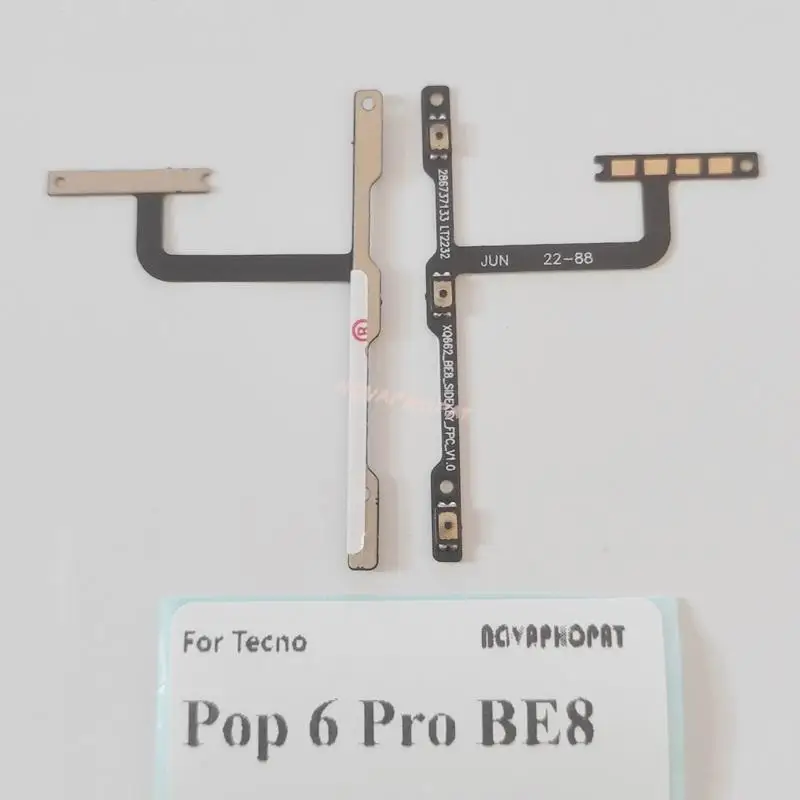 Top Per Tecno Pop 6 Pro Be8 Power On Off Volume Up Down Ribbon Power Button Cavo Flessibile
