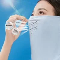 Summer UV Protection Outdoor Neck Wrap Cover Sports Sun Protection Ice Silk Mask Face Cover Neck Wrap Cover Sunscreen Face Scarf 4