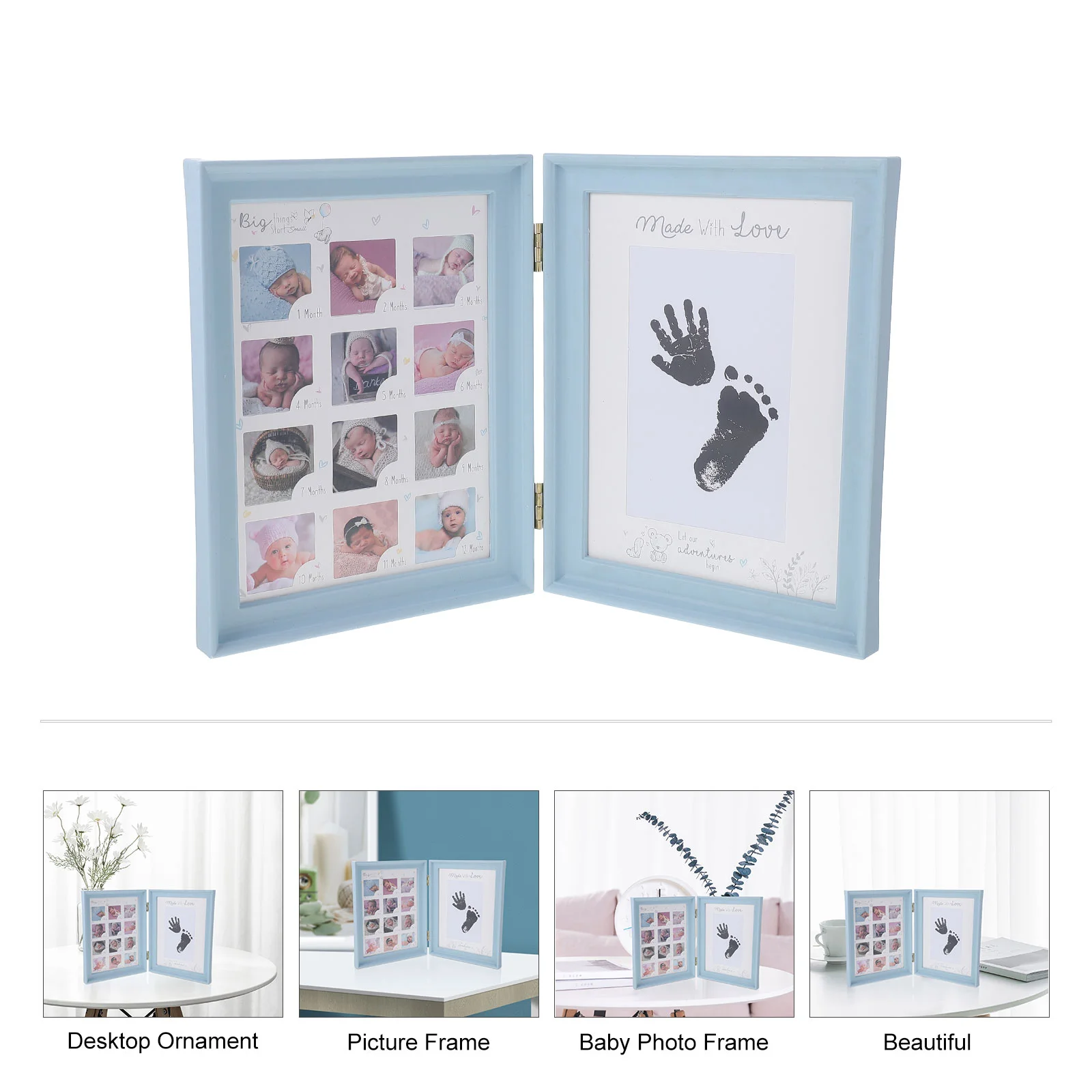 Cadre photo de bébé pour la première année, cadres Keepplex, photo de  bureau multi-photo, 15.8 , 12 mois, 2 pièces - AliExpress