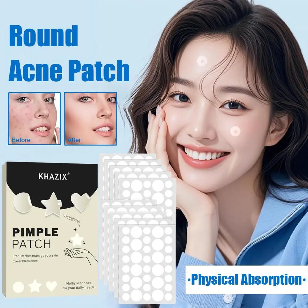 360pcs Round Pimple Patch Invisible Acne Patch Mix Shape Hydrocolloid or PE Acne Patch Zits and Blemishes Skin Cover Sticker