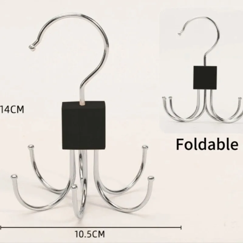 360° Rotating Belt Hanger Hook Durable Metal Belts Rack Organizer for Belts Scarves Bras Ties Home Dorm Storage Hangers