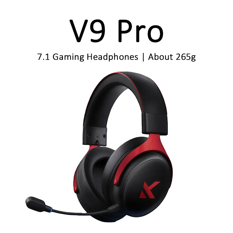 سماعات ألعاب MCHOSE V9 Pro مثبتة على الرأس بأربعة...