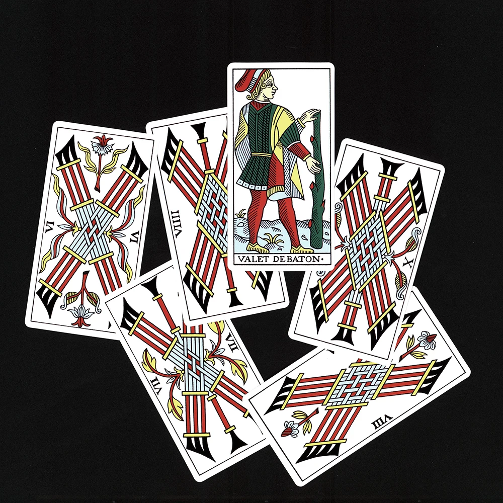 12CM Tarot De Marseille with Guide Book.tarot Cards for Beginners.Fate Divination 5