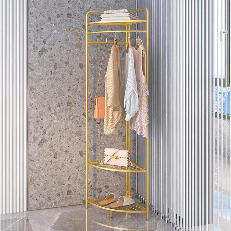 

Custom, modern home multifunction coat rack Nordic style simple design wrought iron stand coat rack
