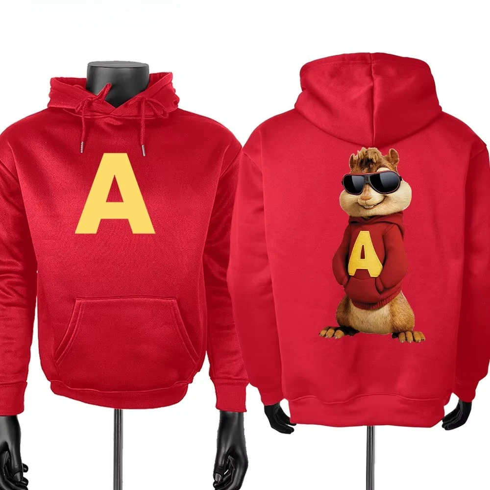 Alvin und die Chipmunks 2025, modisch, Unisex, lässig, Sportbekleidung, Herren-Kapuzenpullover, Alvin Chipmunk, Halloween-Kostüm, Damen-Pullover-Oberteile – Detail 12