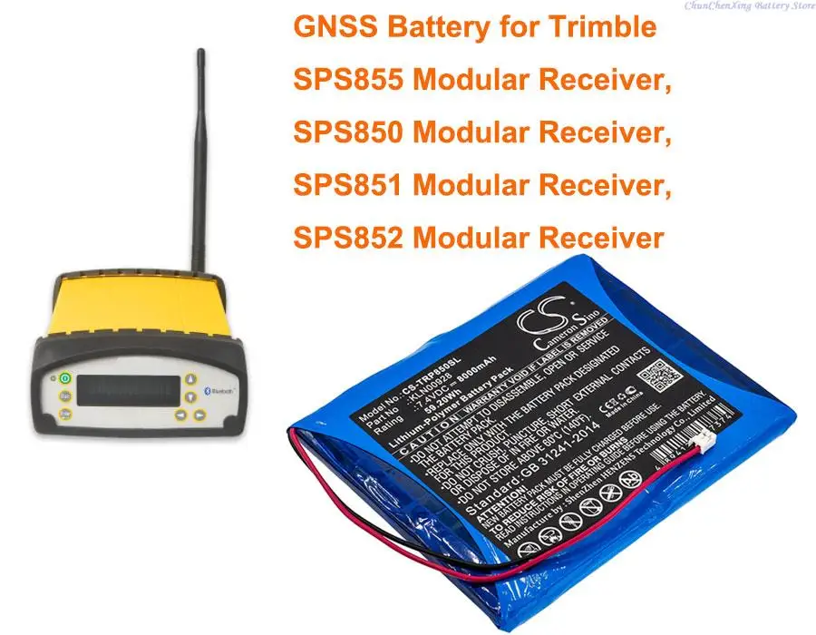 Cameron Sino 8000Mah Batteria Kln00928 Per Ricevitore Modulare Trimble Sps855, Ricevitore Modulare Sps850, Sps851 , Sps852
