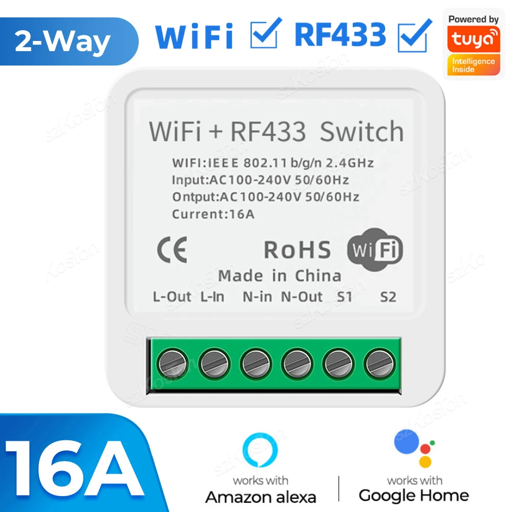 Smart Home WiFi Relay Module for Voice-Controlled Automation