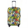 Birds Pattern Suitcase Cover Animal Parakeet Cute Vacation Travel Strectch Luggage Case Protection 2