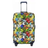 Birds Pattern Suitcase Cover Animal Parakeet Cute Vacation Travel Strectch Luggage Case Protection 2