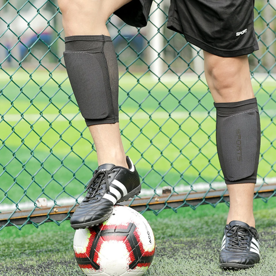 AOLIKES 1 Pair Soccer Shin Guard Pad Sports Knee Pads Calf Sleeve Sock Leg Support Anti-Sprain Football Shin Pads For Adult Kids