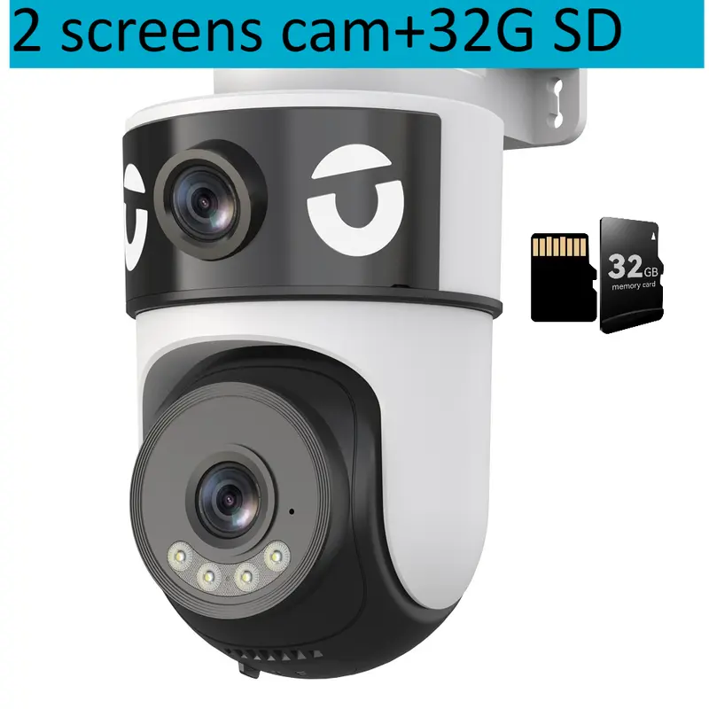 10K 20MP Four Screen Outdoor WiFi Cam PTZ 5X Zoom Night Vision Four Lens 10K Wireless CCTV Surveillance Cam Security Protection - Image 10